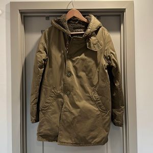Waxed cotton heavyweight winter jacket